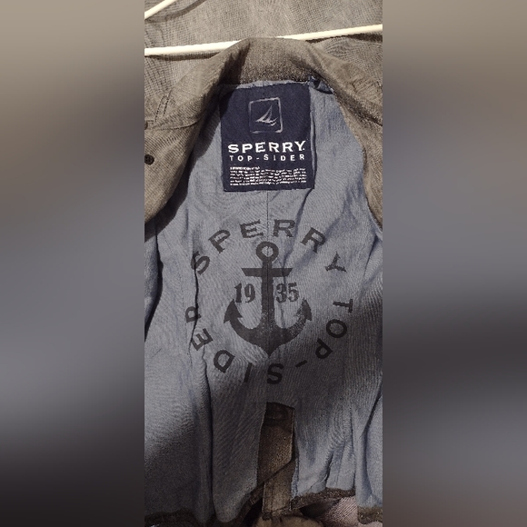 SPERRY TOPSIDER gray 7 button JACKET size small - Picture 3 of 5